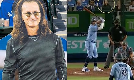 Rush’s Geddy Lee Appears as Cardboard Cutout at Blue Jays Game