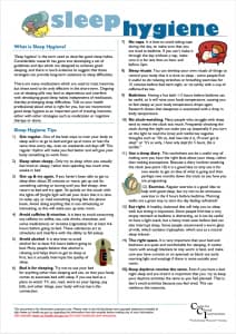 Sleep Hygiene Fact Sheet