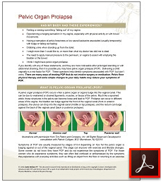 Pelvic Organ Prolapse, Patient Handout