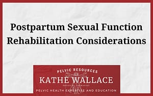Childbirth Related Sexual Function Resources
