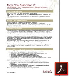 Pelvic Floor Dysfunction 101