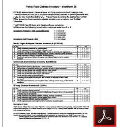 Pelvic Floor Distress Inventory