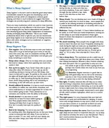 Sleep Hygiene Fact Sheet