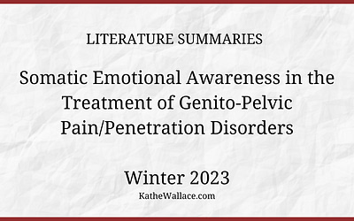 Somatic Emotional Awareness in the Treatment of Genito-Pelvic Pain/Penetration Disorders