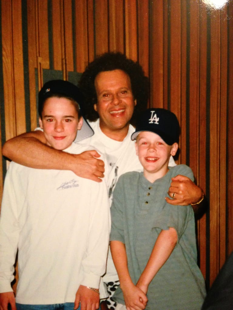 Richard Simmons with young Keith Rivers and Andrew Rivers